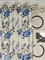 Halo Embroidered Hollyhocks Dupioni Silk Custom Made Curtains (Heading: Eyelet)