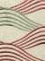 Halo Embroidered Ripple-shaped Dupioni Silk Fabric Sample (Color: Linen)