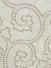 Halo Embroidered Scroll Damask Dupioni Silk Fabric Sample (Color: Eggshell)