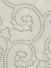 Halo Embroidered Scroll Damask Dupioni Silk Fabrics (Color: Eggshell)