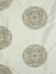 Halo Embroidered Round Damask Dupioni Silk Fabrics (Color: Eggshell)