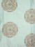 Halo Embroidered Round Damask Dupioni Silk Fabric Sample (Color: Magic mint)