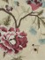 Halo Embroidered Camellias Dupioni Silk Fabric Sample (Color: Linen)