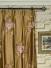 Rainbow Embroidered Camellia Dupioni Custom Made Curtains (Heading: Goblet Pleat)