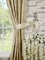 Rainbow Embroidered Scroll Versatile Pleat Dupioni Silk Curtains Decorative Tiebacks