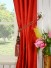 Oasis Solid-color Eyelet Dupioni Silk Curtains Tassel Tiebacks