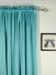 Waterfall Solid Blue Faux Silk Custom Made Curtains (Heading: Rod Pocket)