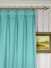 Waterfall Solid Blue Triple Pinch Pleat Faux Silk Curtains Heading Style