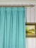 Waterfall Solid Blue Faux Silk Custom Made Curtains (Heading: Triple Pinch Pleat)