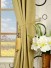 Coral Regular Spots Eyelet Chenille Curtains Tassel Tiebacks