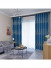 QYFL1121AR Barwon European Flowers Blue Jacquard Ready Made Curtains For Living Room