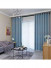QYFL1121C Barwon European Trees Blue Grey Jacquard Custom Made Curtains For Living Room