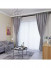 QYFL1121C Barwon European Trees Blue Grey Jacquard Custom Made Curtains For Living Room(Color: Grey)