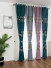 QYFL1321A Barwon European Plaid Blue Grey Purple Jacquard Velvet Custom Made Curtains For Living Room