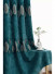 QYFL1321C Barwon European Leaves Blue Grey Purple Jacquard Velvet Custom Made Curtains For Living Room