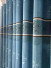 QYFL1421C Barwon Stripe Jacquard Velvet Custom Made Curtains For Living Room(Color: Blue)