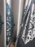 QYFL1821A On Sales Flinders Brocade Faux Silk Flowers Grey Beige Blue Purple Custom Made Curtains(Color: Grey)