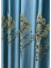 QYFL1821C On Sales Flinders Brocade Faux Silk Flowers Grey Beige Blue Purple Custom Made Curtains(Color: Blue)