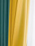 QYFL221C Barwon Plain Dyed Beautiful Blue Yellow Custom Made Faux Linen Curtains For Living Room Bed Room