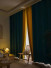 QYFL221C Barwon Plain Dyed Beautiful Blue Yellow Custom Made Faux Linen Curtains For Living Room Bed Room