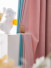 QYFL221D Barwon Plain Dyed Beautiful Pink Blue Custom Made Faux Linen Curtains For Living Room Bed Room