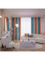 QYFL223B On Sales Petrel Orange Blue Grey Stripe Chenille Custom Made Curtains