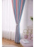 QYFL223C On Sales Petrel Pink Blue Grey Stripe Chenille Custom Made Curtains