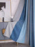 QYFL224A On Sales Petrel Blue Grey Stripe Chenille Custom Made Curtains