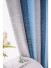 QYFL224A On Sales Petrel Blue Grey Stripe Chenille Custom Made Curtains