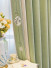 QYFL2302AA 2023 New Arrival Petrel Blue Grey Green Chenille Ready Made Curtains For Living Room(Color: Green)