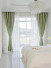 QYFL2302DA 2023 New Arrival Petrel Blue Grey Green Wave Pattern Chenille Ready Made Curtains For Living Room