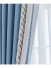 QYFL2302DA 2023 New Arrival Petrel Blue Grey Green Wave Pattern Chenille Ready Made Curtains For Living Room