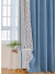 QYFL2302DA 2023 New Arrival Petrel Blue Grey Green Wave Pattern Chenille Ready Made Curtains For Living Room