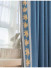 QYFL2302HA 2023 New Arrival Petrel Blue Grey Green Wave Pattern Chenille Ready Made Curtains For Living Room