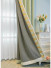 QYFL2302HA 2023 New Arrival Petrel Blue Grey Green Wave Pattern Chenille Ready Made Curtains For Living Room