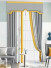 QYFL9016D Illawarra Flower Faux Linen Eyelet Ready Made Extra Wide Curtains For Living Room(Color: Grey)