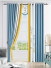 QYFL9016D Illawarra Flower Faux Linen Eyelet Ready Made Extra Wide Curtains For Living Room(Color: Blue)