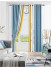 QYFL9016D Illawarra Flower Faux Linen Eyelet Ready Made Extra Wide Curtains For Living Room