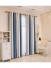 QYFLRDM On Sales Petrel Blue Grey Stripe Custom Made Curtains