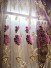 QYFLS2020M Kosciuszko Purple Floral Embroidered Custom Made Sheer Curtains(Color: Purple)