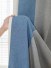  QYH2407A Made To Measure Chenille Curtains Stripe Mediterranean(Color: Blue)