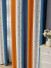QYH2407CD Pink Blue Orange Eyelet Ready Made Curtains Stripe Chenille(Color: Orange)