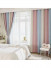 EQYH2407CD Eyelet Extra Wide Living Room Curtains Chenille Stripe(Color: Pink)