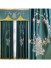 QYHL225CA Silver Beach Embroidered Colorful Peacock Faux Silk Pleated Ready Made Curtains