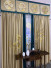 QYHL225EA Silver Beach Embroidered Annunciation Birds Faux Silk Pleated Ready Made Curtains