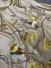 QYHL225ES Silver Beach Embroidered Annunciation Birds Faux Silk Fabric Samples