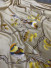 QYHL225EA Silver Beach Embroidered Annunciation Birds Faux Silk Pleated Ready Made Curtains