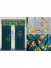 QYHL225EA Silver Beach Embroidered Annunciation Birds Faux Silk Pleated Ready Made Curtains
