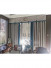 QYHL225H Silver Beach Embroidered Chinese Royal Courtyard Blue Faux Silk Custom Made Curtains