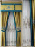 QYHL225Q Silver Beach Embroidered Blooming Flowers Yellow Faux Silk Custom Made Curtains